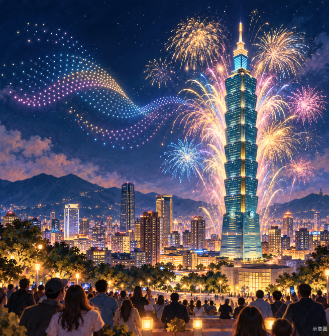 台北101國慶展演10月10日登場　600台無人機搭煙火點亮夜空