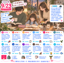 2026年9月23日 明日星座運勢  不用急著跟上所有人的速度