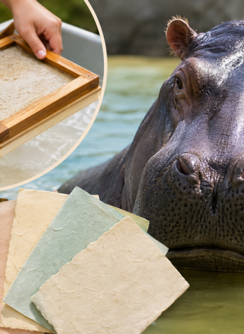 河馬便便真的能變成紙！新竹市立動物園獲環教認證　「黃金造紙術」成亮點
