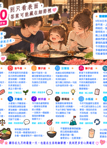 2026年9月30日 明日星座運勢  別只看表面，答案可能藏在細節裡