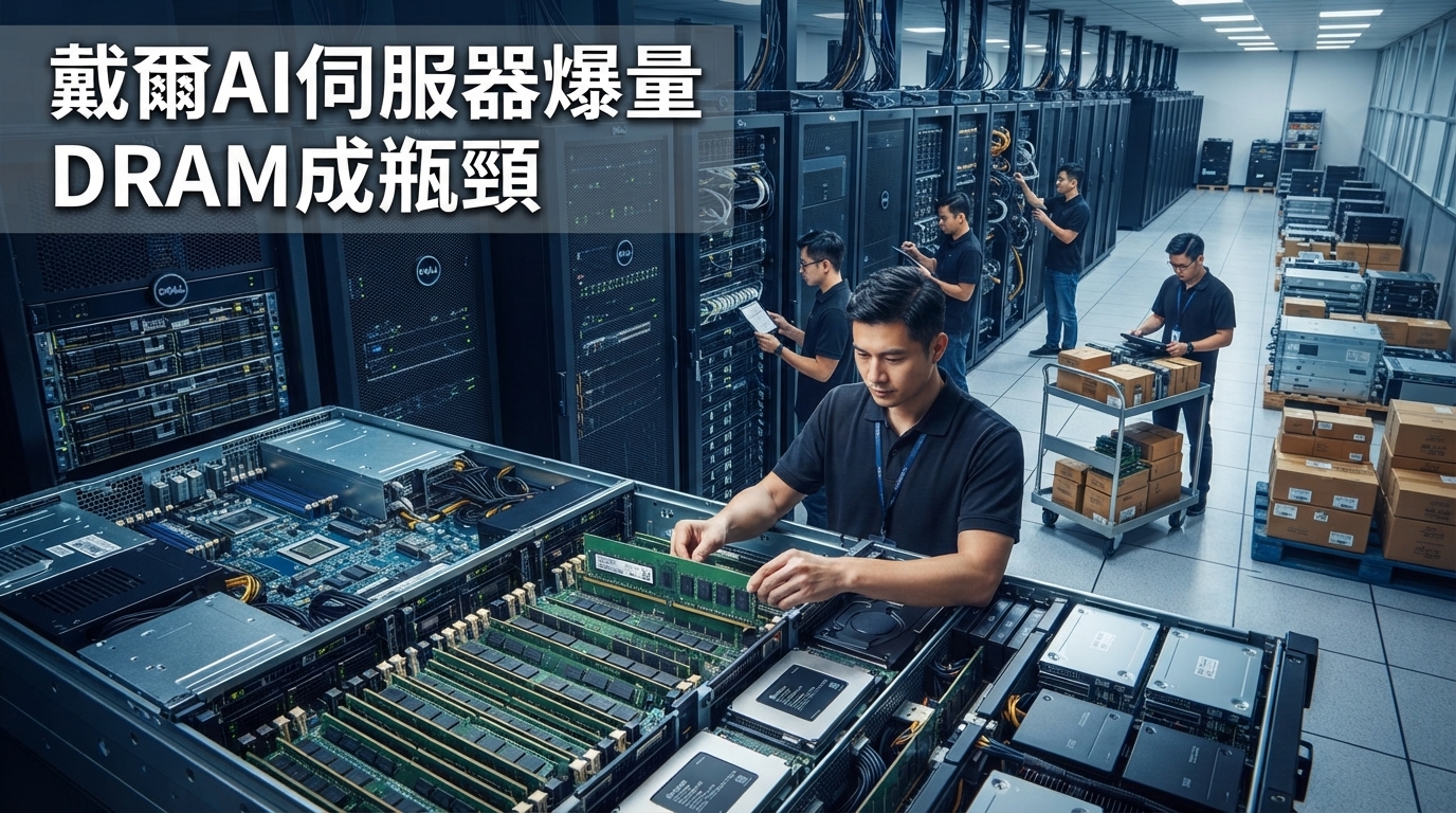 戴爾財報創新高卻喊缺料　AI伺服器950億美元訂單卡在DRAM、NAND供應鏈