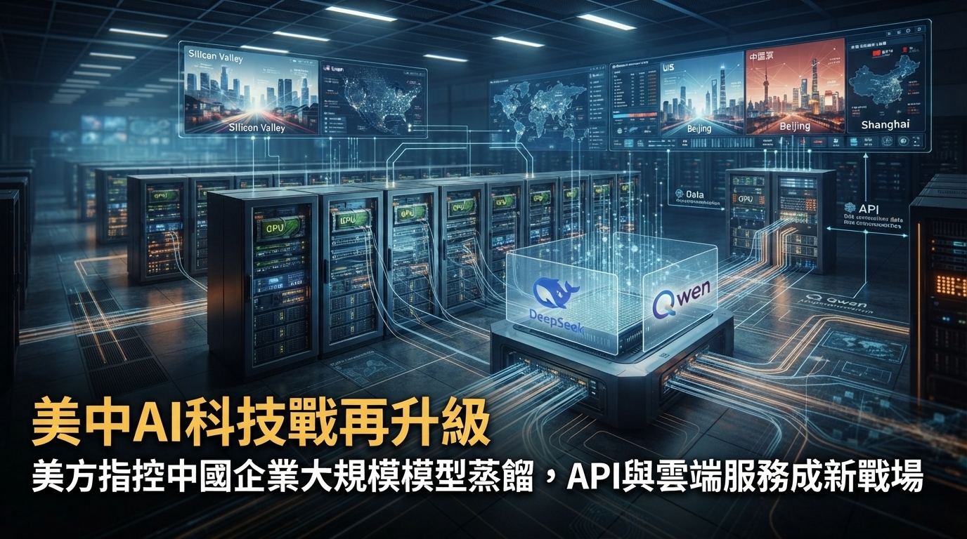 美中AI科技戰再升級！華府指控DeepSeek、阿里模型蒸餾　AI技術戰場延伸至API與雲端