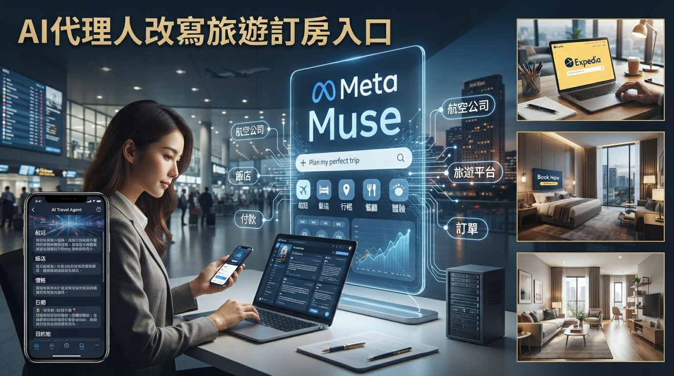 Meta Muse進軍美國旅遊市場　Expedia、Booking、Airbnb股價震盪，AI代理人改寫訂房入口