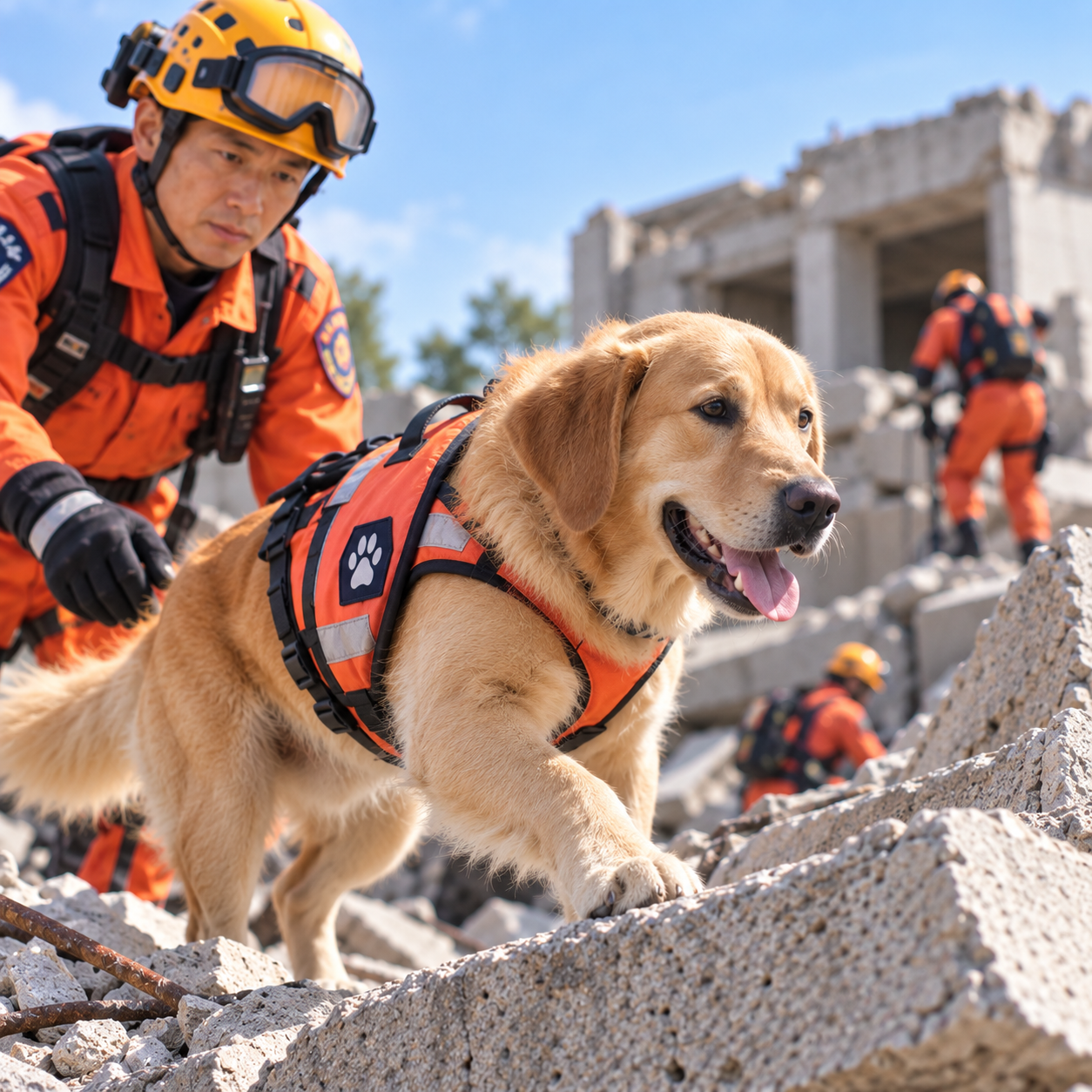 搜救犬也要持續進修！新北續簽日本OPDES　強化瓦礫搜索與災害救援能力