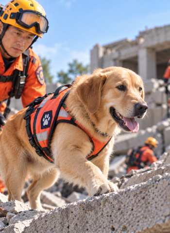 搜救犬也要持續進修！新北續簽日本OPDES　強化瓦礫搜索與災害救援能力