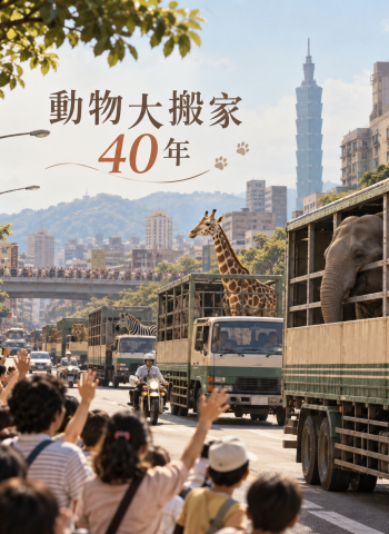 台北動物園「世紀大搬家」滿40年！20輛動物專車穿越台北　數十萬人夾道歡送